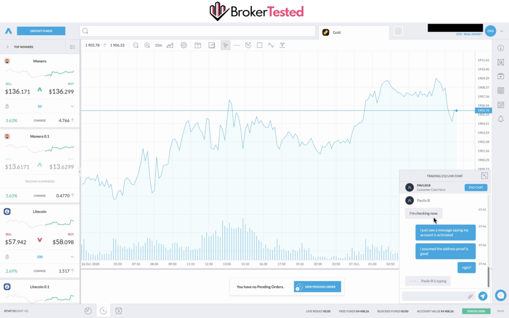 Trading 212 Customer Service Live Chat